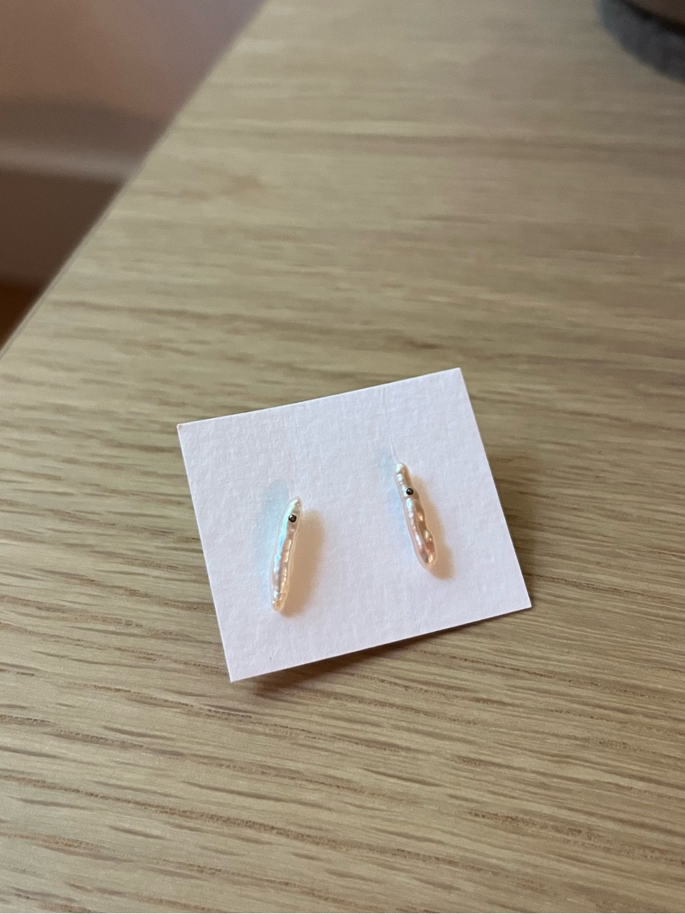 Elongated Pearl Studs